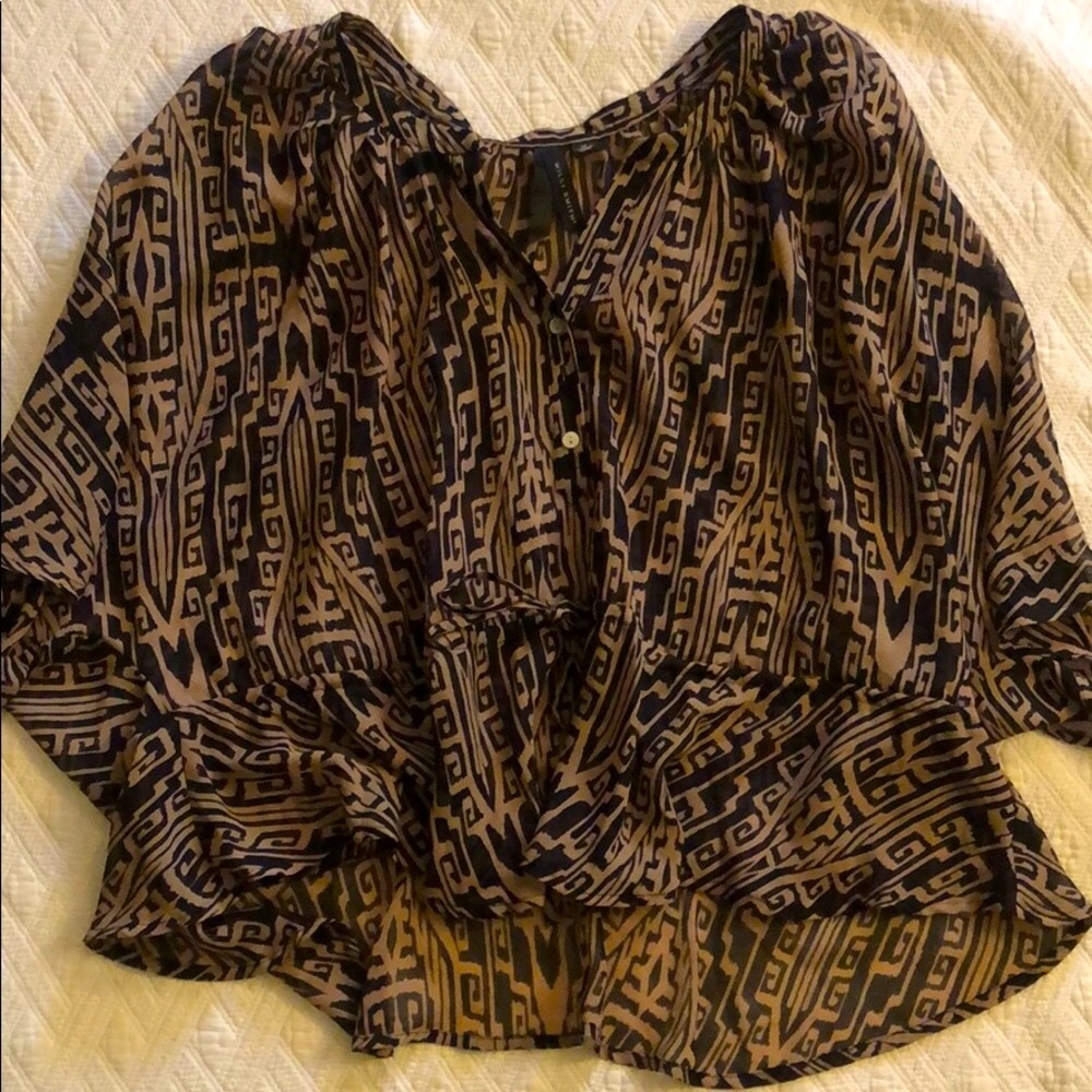 Willi Smith Tribal Print Top
